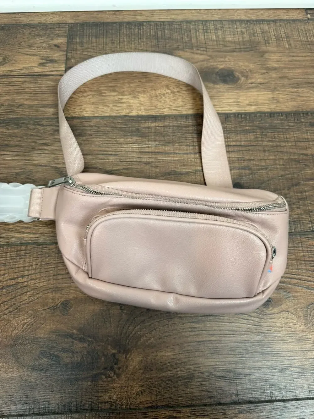 Kibou Blush Vegan Leather Baby Diaper Travel Belt Bag